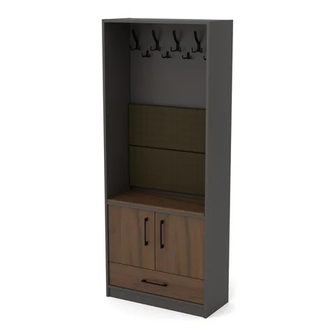 Garderoba 80 komoda pod panelami Antracyt/Estana, widok z ukosa