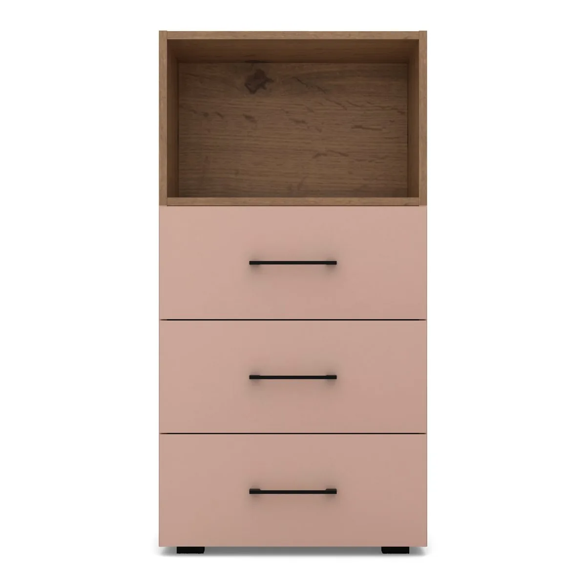 DUO Komoda z nadstawką, Millennial pink, widok z przodu