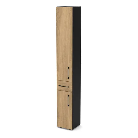 Słupek SUPRA-30 30×30×205 cm, Czarny Onyx / fronty Dąb Artisan