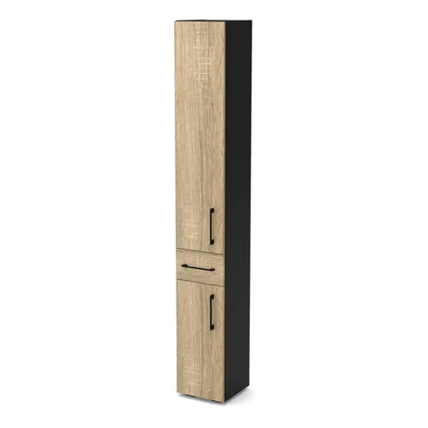 Słupek SUPRA-30 30×30×205 cm, Czarny Onyx / fronty Dąb Sonoma