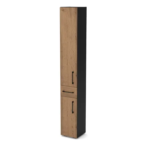 Słupek SUPRA-30 30×30×205 cm, Czarny Onyx / fronty Dąb Wotan