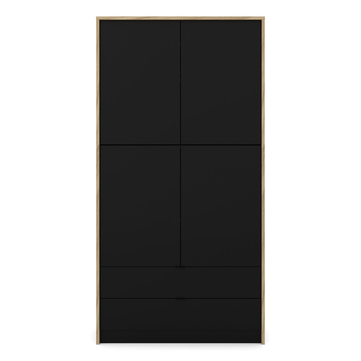 KADR U Szafa 100 2 półki, Czarny Onyx, widok z przodu