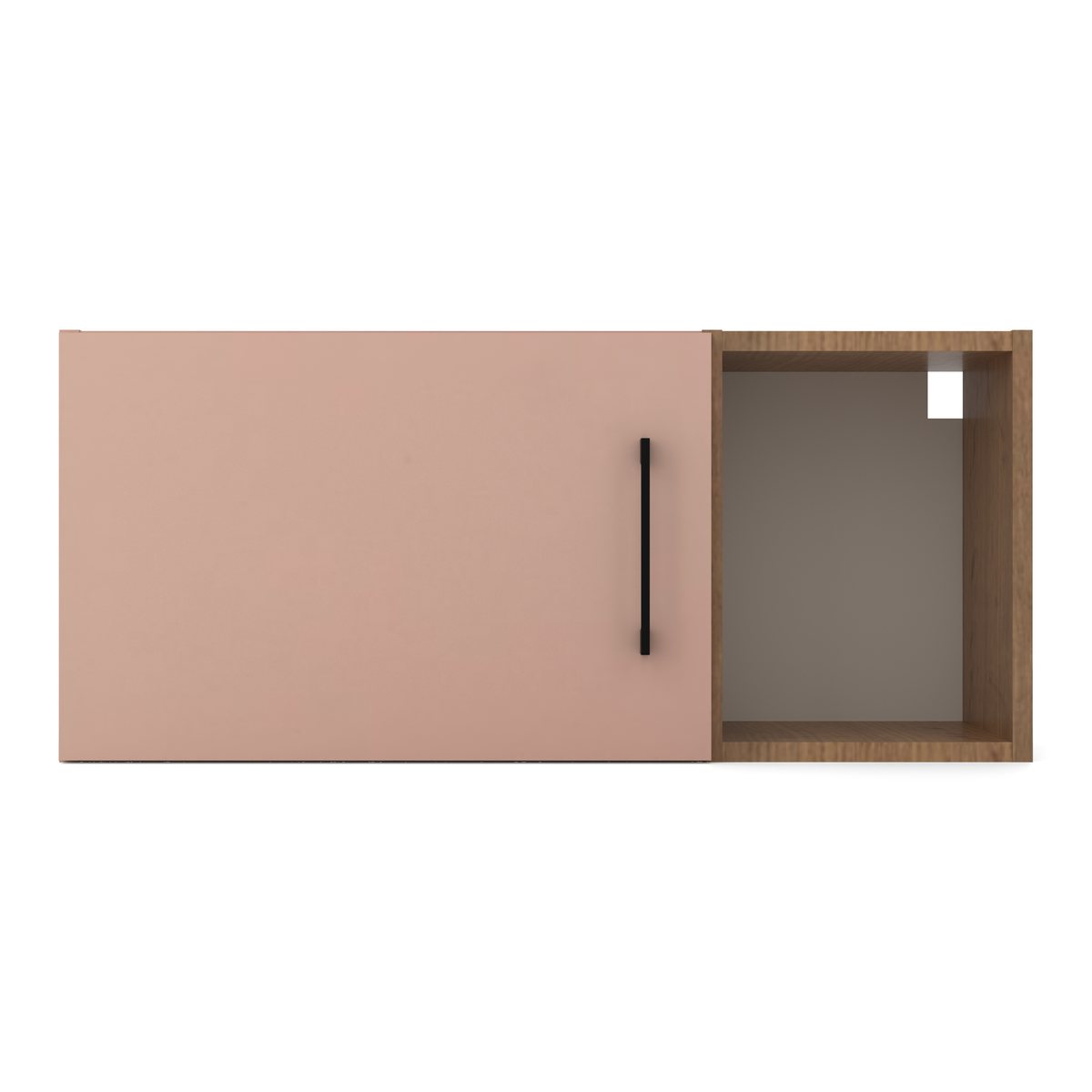 DUO Szafka wisząca z wnęką, Millennial pink, widok z przodu