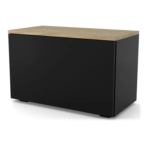 Szafka na buty VB-BLAT 70×36×45 cm z blatem i schowkiem, Czarny Onyx