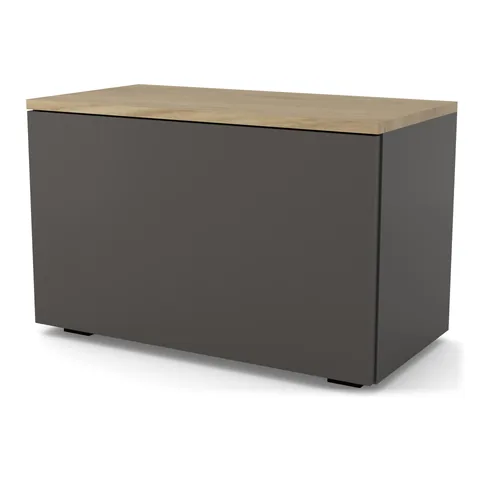 Szafka na buty VB-BLAT 70×36×45 cm z blatem i schowkiem, Antracyt