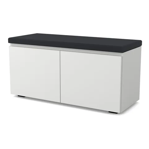 Szafka na buty VB 90×36×45 cm z siedziskiem, dwoje drzwi, Biały