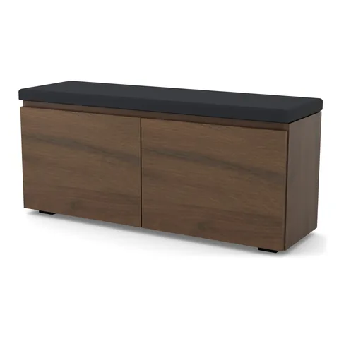Szafka na buty VB 100×30×45 cm z siedziskiem, dwoje drzwi, Dąb Estana Ciemny