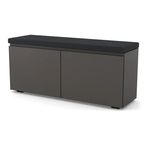 Szafka na buty VB 100×30×45 cm z siedziskiem, dwoje drzwi, Antracyt