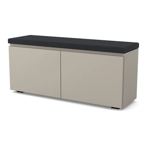 Szafka na buty VB 100×30×45 cm z siedziskiem, dwoje drzwi, Kaszmirowy Beż