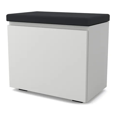 Szafka na buty VB 50×30×45 cm z siedziskiem i schowkiem, Biały