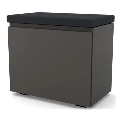 Szafka na buty VB 50×30×45 cm z siedziskiem i schowkiem, Antracyt