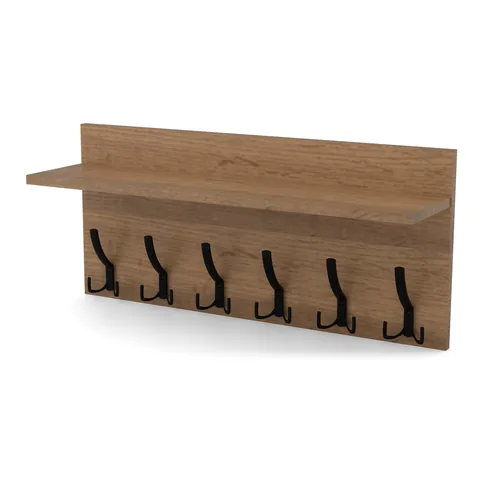 Wieszak 80 z półką, Dąb Wotan
