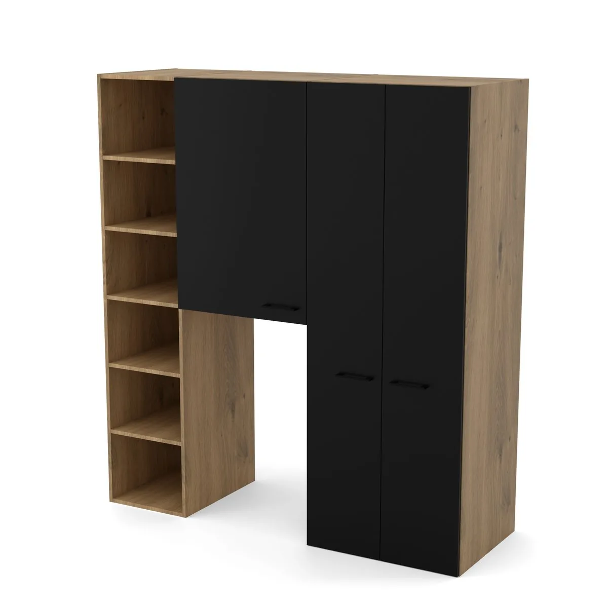 Pralnia 180 cm Artisan i czarny, widok z ukosa